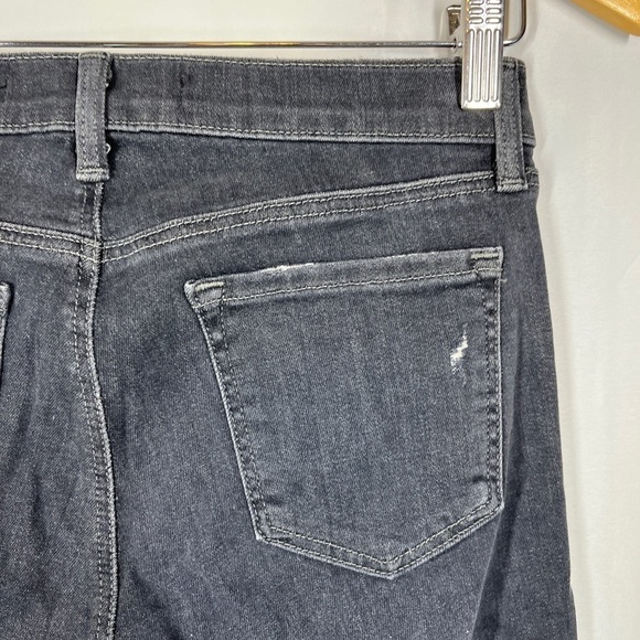 J Brand Low Rise Distressed Skinny Jeans Cropped in Ashes Destruct Grey Size 26 - Picture 6 of 9